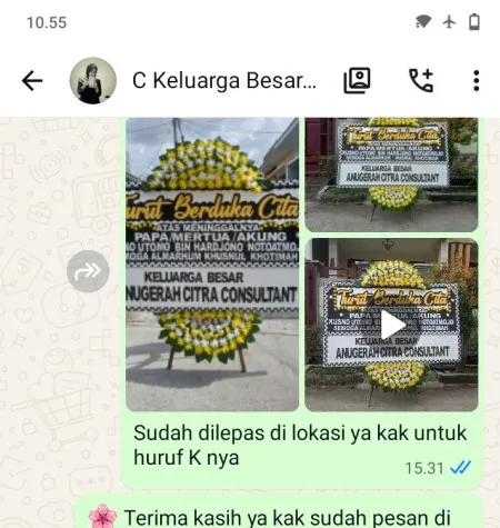 Pengiriman Papan Bunga Duka Polehan Blimbing